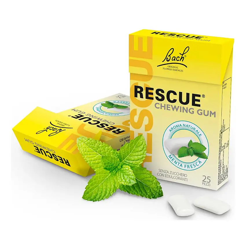 RESCUE ORIGINAL CHEWING GUM MENTA 25 PEZZI