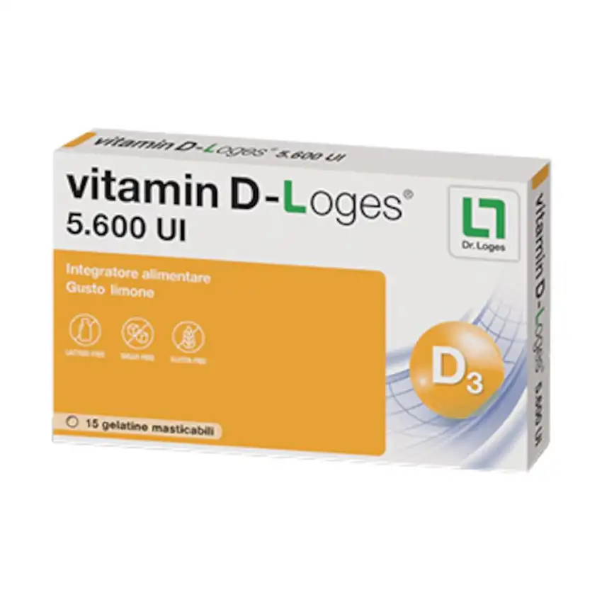 VITAMIN D-LOGES 15 GELATINE MASTICABILI GUSTO LIMONE