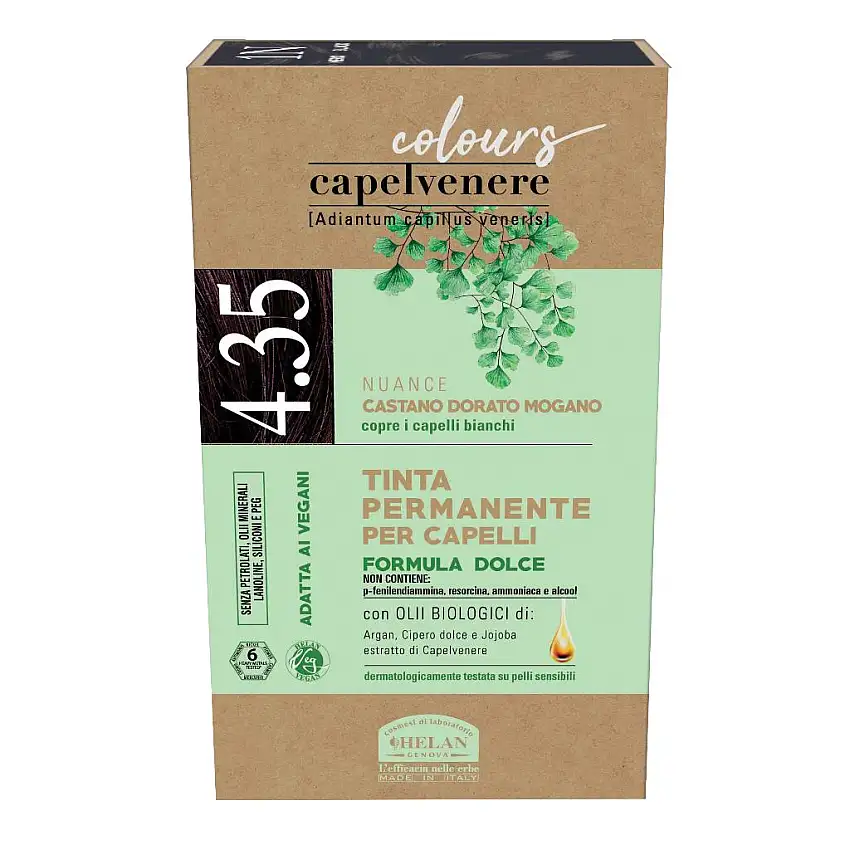 CAPELVENERE COLOURS TINTA CAPELLI 4,35N CASTANO DORATO MOGANO