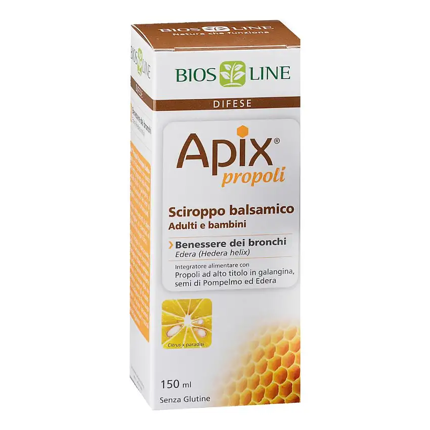 APIX PROPOLI SCIROPPO BALSAMICO SENZA CONSERVANTI 150 ML BIOSLINE