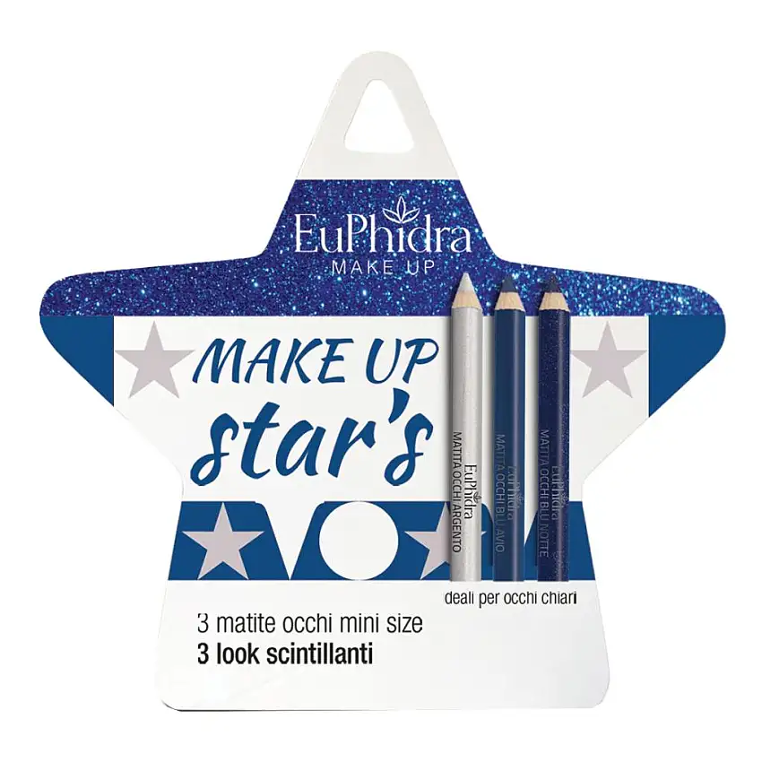 EUPHIDRA COFANETTO MAKE UP STAR'S OCCHI CHIARI 2 MATITE BLU + 1 MATITA ARGENTO