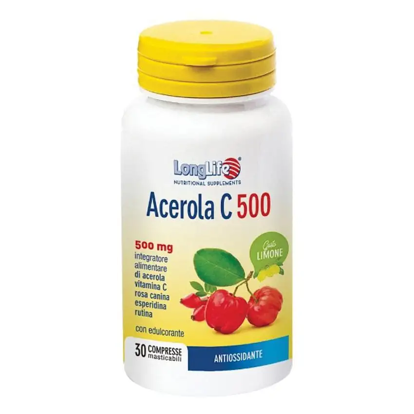 LONGLIFE ACEROLA C500 LIMONE 30 COMPRESSE MASTICABILI