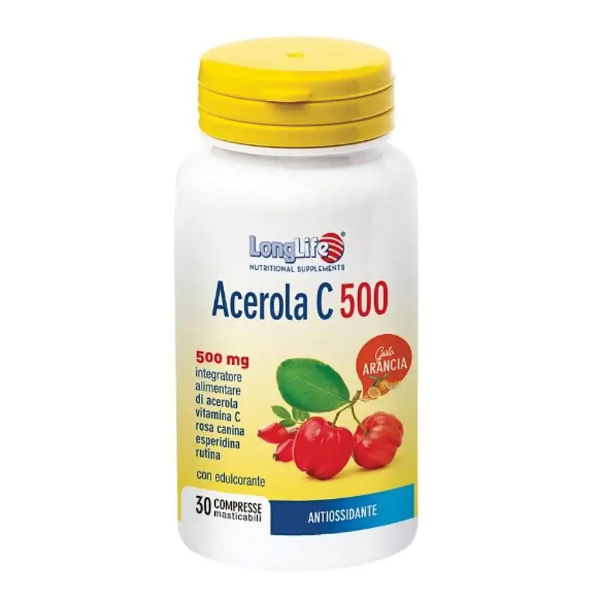 LONGLIFE ACEROLA C500 ARANCIA 30 COMPRESSE MASTICABILI