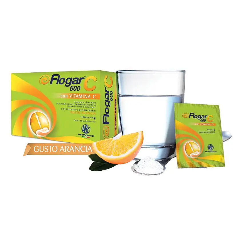 FLOGAR C 600 CON VITAMINA C 14 BUSTINE GUSTO ARANCIA