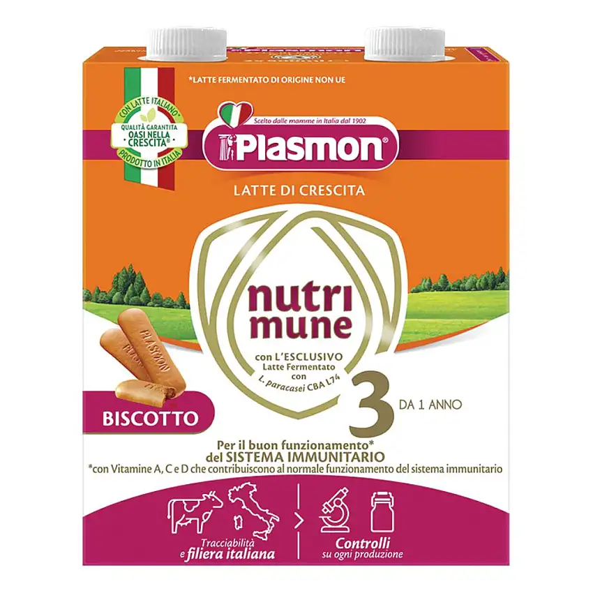 PLASMON NUTRIMUNE STAGE 3 BISCOTTO LIQUIDO 2 X 500 ML