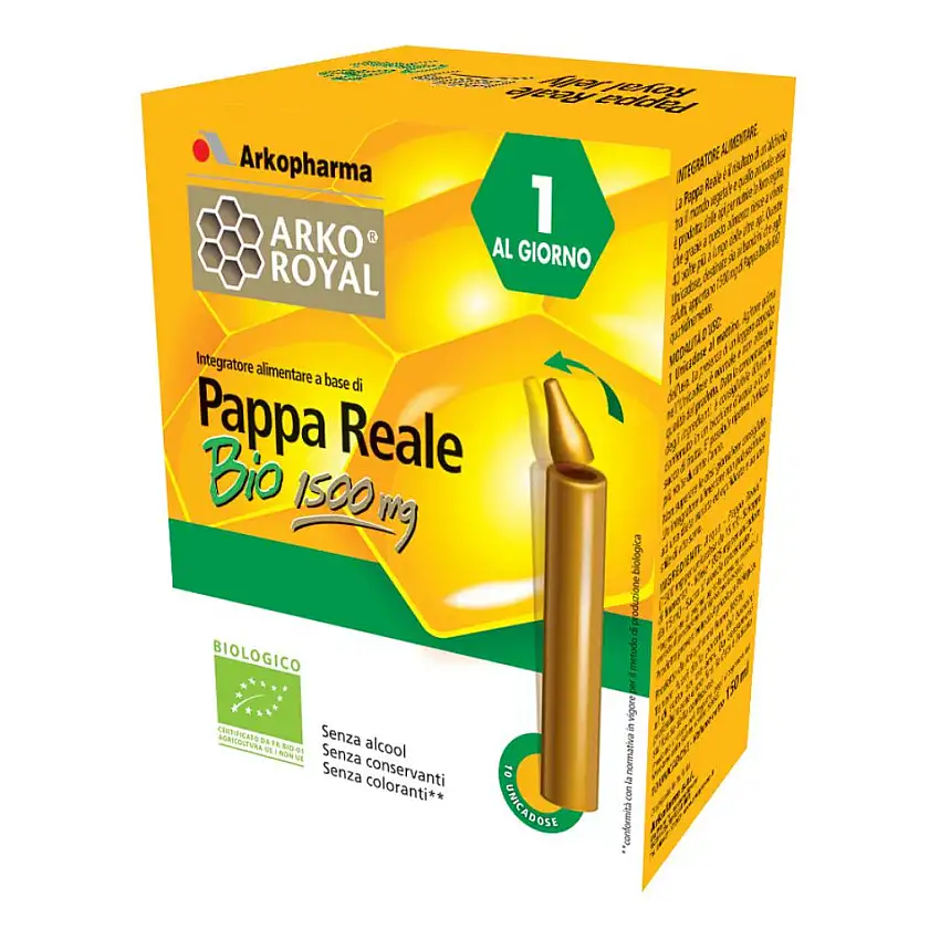 ARKOROYAL PAPPA REALE BIO 1500 MG 10 FLACONCINI UNICA DOSE 15 ML