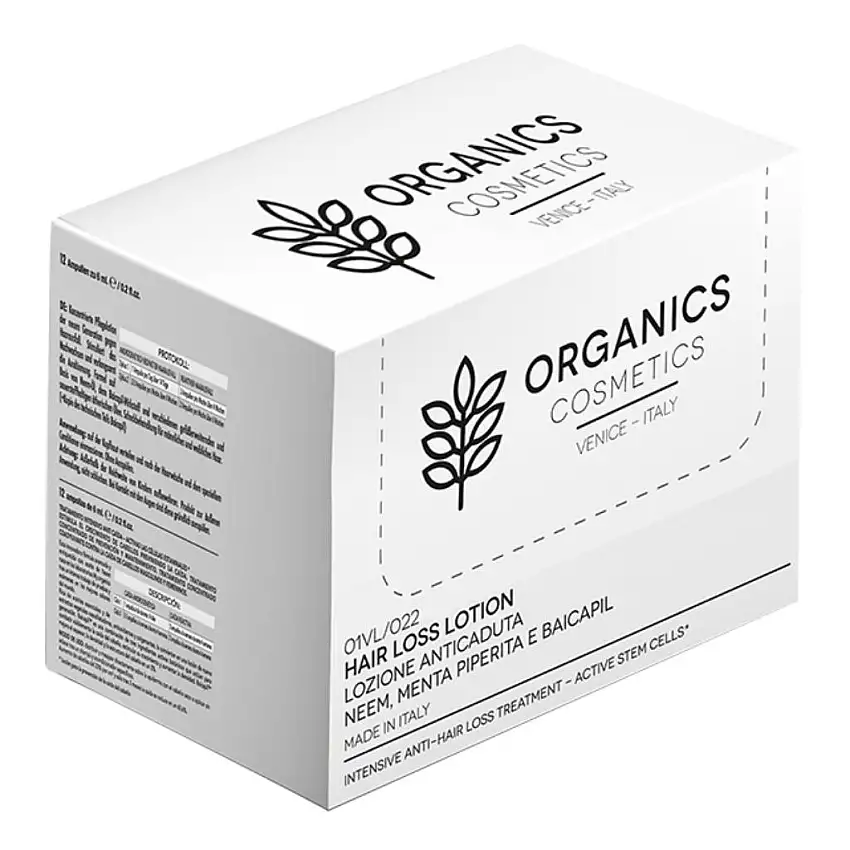 ORGANICS PHARM HAIR LOSS LOTION NEEM OIL-PEPPERMINT-BAICAPIL 12 FIALE DA 6 ML