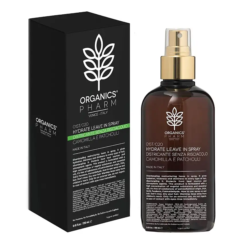 ORGANICS COSMETICS HYDRATE LEAVE IN SPRAY CHAMOMILE AND PATCHOULI 250 ML