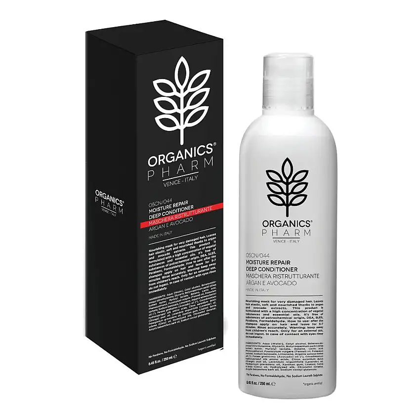 ORGANICS COSMETICS MOISTURE REPAIR DEEP CONDITIONER ARGAN AND AVOCADO 250 ML