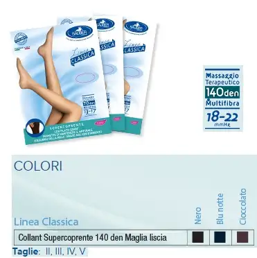 SAUBER COLLANT 140 DENARI SUPER COPRENTE MICRORETE BLU NOTTE 4 LINEA CLASSICA