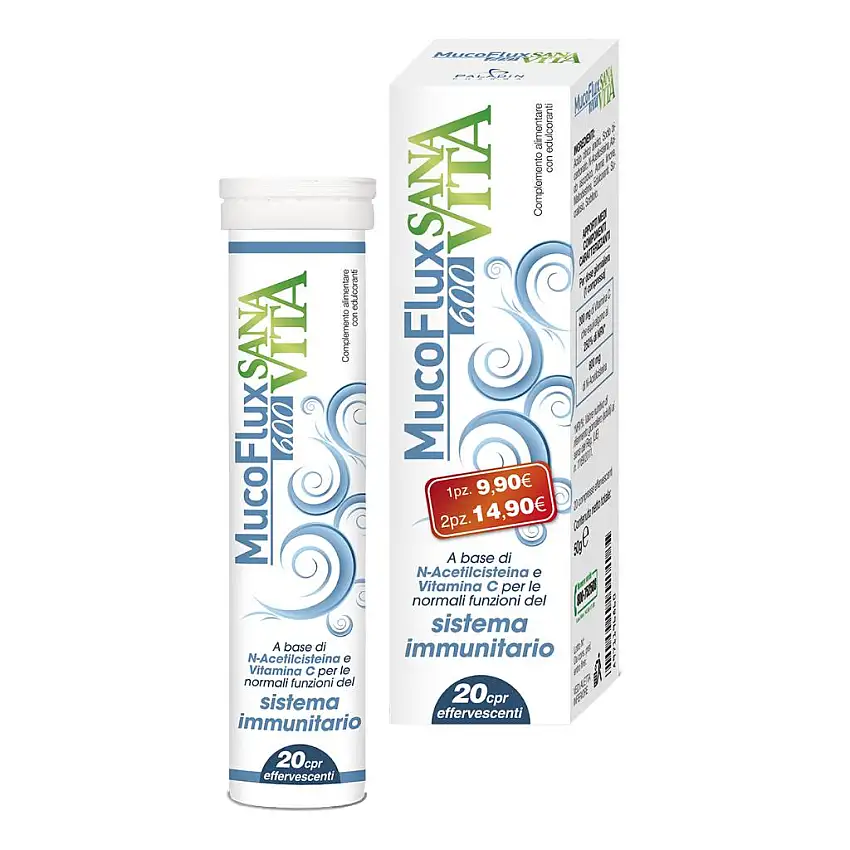 SANAVITA MUCOFLUX 600 20 CAPSULE EFFERVESCENTI