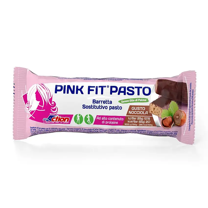 PROACTION PINK FIT PASTO BARRETTA SOSTITUTIVA DEL PASTO ALLA NOCCIOLA 65 G