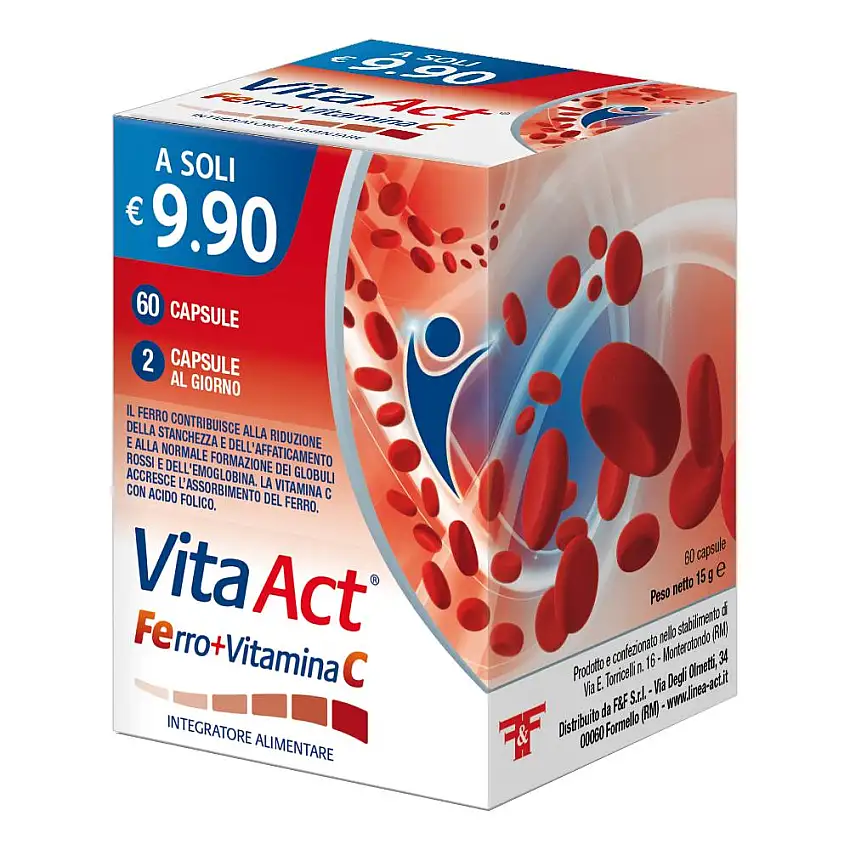VITA ACT FERRO+VITAMINA C 60 CAPSULE