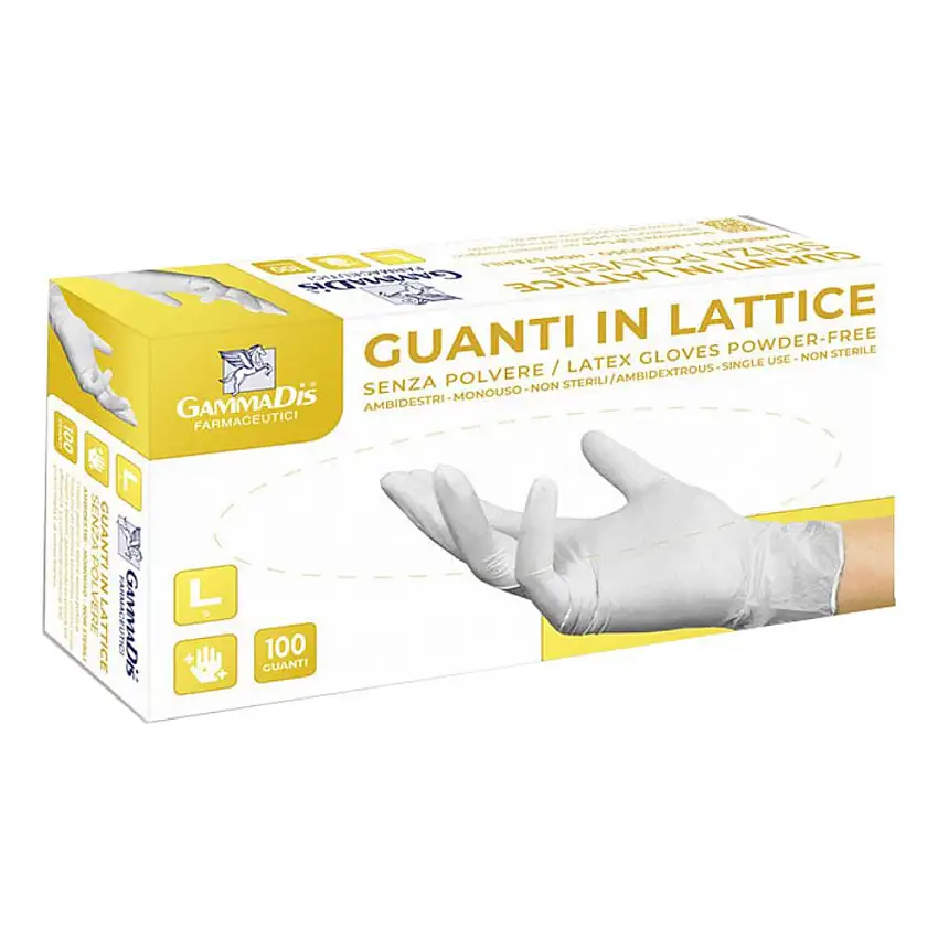 GUANTI LATTICE SENZA POLVERE LARGE 100 PEZZI GAMMADIS