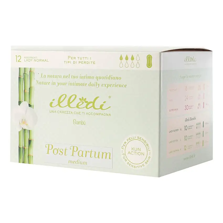 ILLEDI ASSORBENTI LADY NORMAL SENZA ALI POST PARTO TAGLIA MEDIUM 12 PEZZI