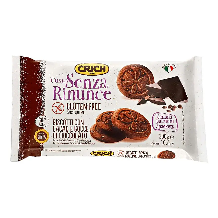 GUSTO SENZA RINUNCE BISCOTTI CACAO E GOCCE DI CIOCCOLATO 300 G