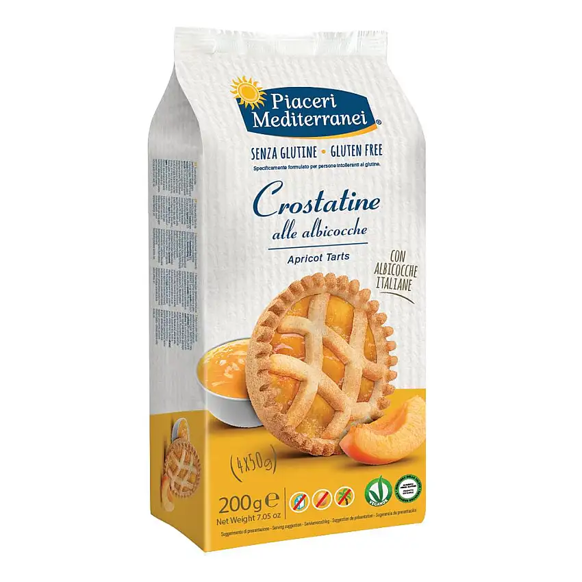 PIACERI MEDITERRANEI LE BONTA' DEL MATTINO CROSTATINE ALL'ALBICOCCA 4 X 50 G