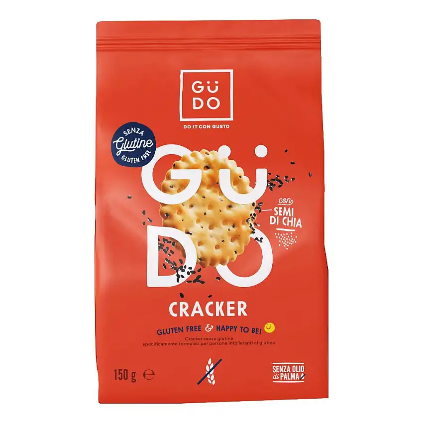 GUDO CRACKER CON SEMI DI CHIA 150 G