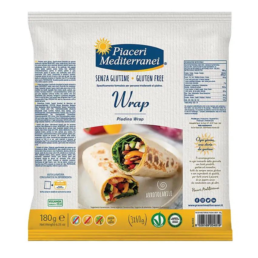 PIACERI MEDITERRANEI PIADINA WRAP 180 G