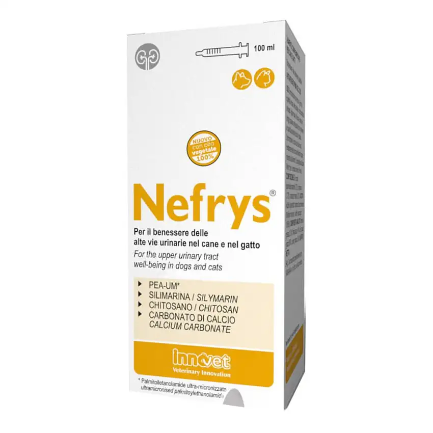 NEFRYS VEG 100 100 ML CON SIRINGA DOSATRICE ALIMENTO COMPLEMENTARE PER CANI E GATTI