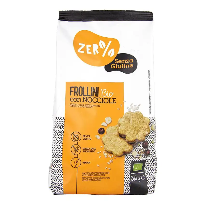 ZER%GLUTINE FROLLINI DI RISO CON NOCCIOLE SENZA GLUTINE 200 G