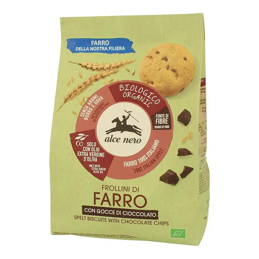 FROLLINO DI FARRO CON GOCCE DI CIOCCOLATO BIO 250 G