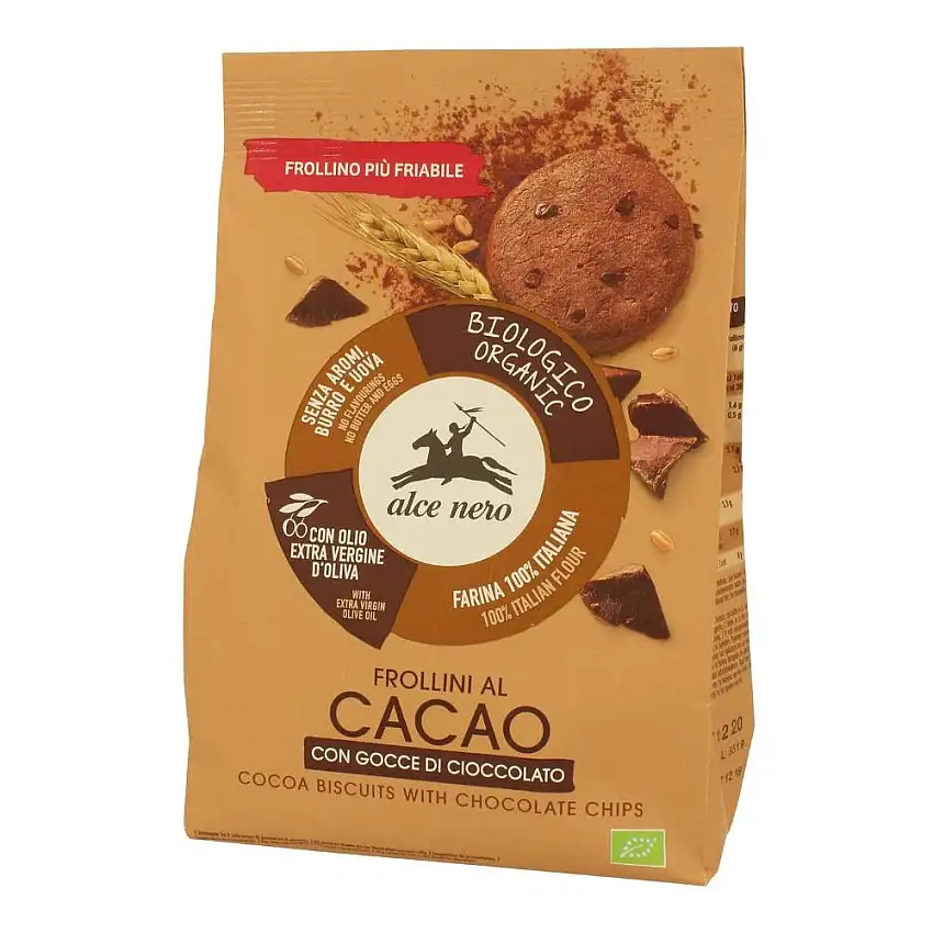 FROLLINO AL CACAO CON GOCCE DI CIOCCOLATO BIO 250 G