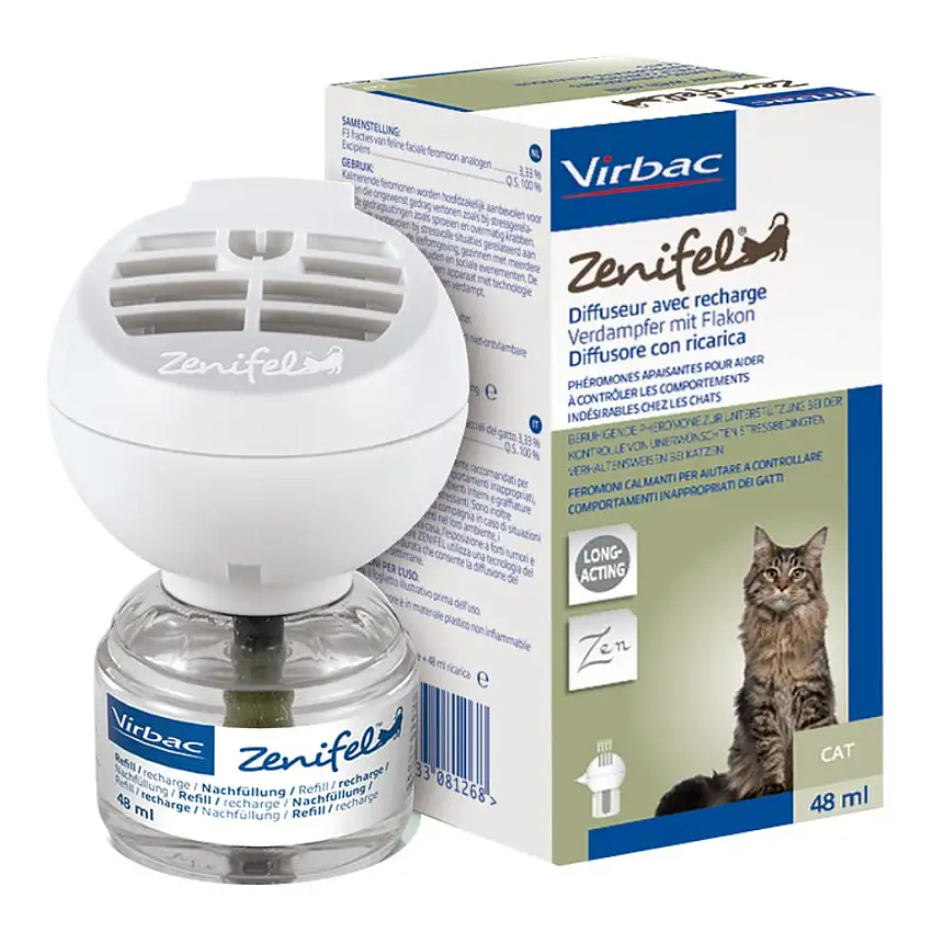 ZENIFEL DIFFUSORE FEROMONI CALMANTI GATTO CON RICARICA 48 ML