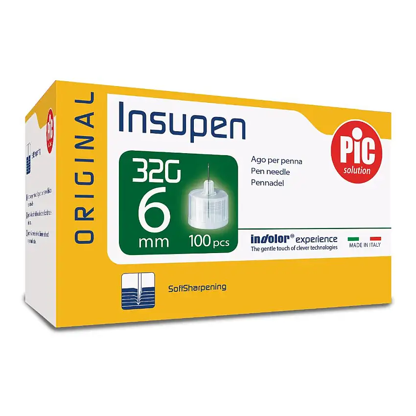 AGO PER PENNA PIC INSUPEN ORIGINAL GAUGE 32X6 MM 100 PEZZI