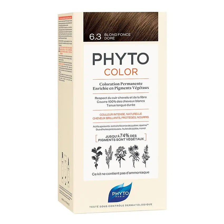 PHYTOCOLOR 6.3 BIONDO SCU DOR 1 LATTE + 1 CREMA + 1 MASCHERA + 1 PAIO DI GUANTI