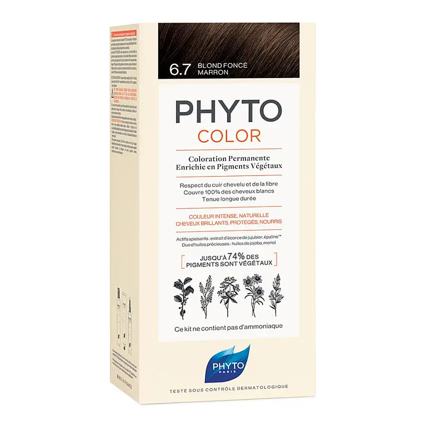 PHYTOCOLOR 6.7 BIONDO SCU TABA 1 LATTE + 1 CREMA + 1 MASCHERA + 1 PAIO DI GUANTI