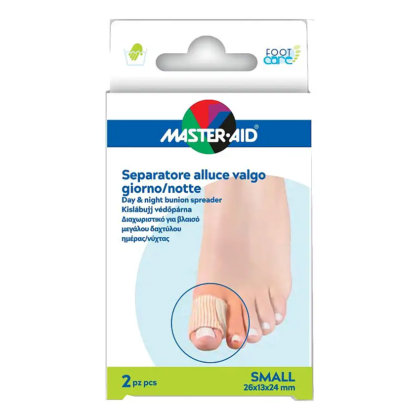 SEPARATORE DITA IN GEL MASTER-AID FOOTCARE PER ALLUCE SMALL 2 PEZZI D1