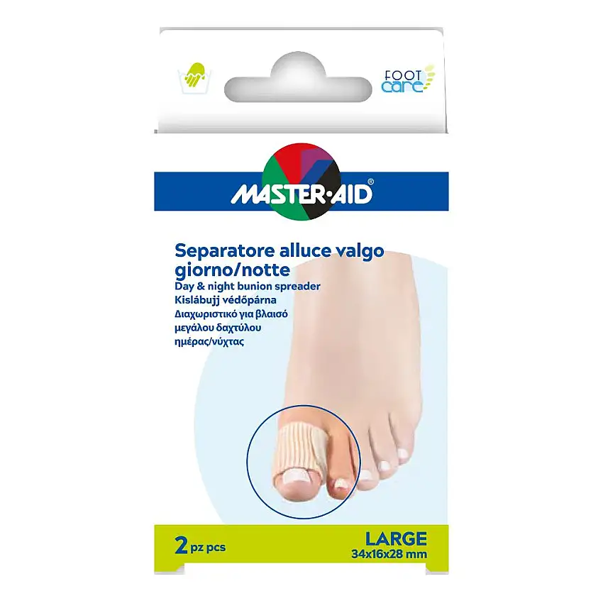 SEPARATORE DITA IN GEL MASTER-AID FOOTCARE PER ALLUCE LARGE 2 PEZZI D2