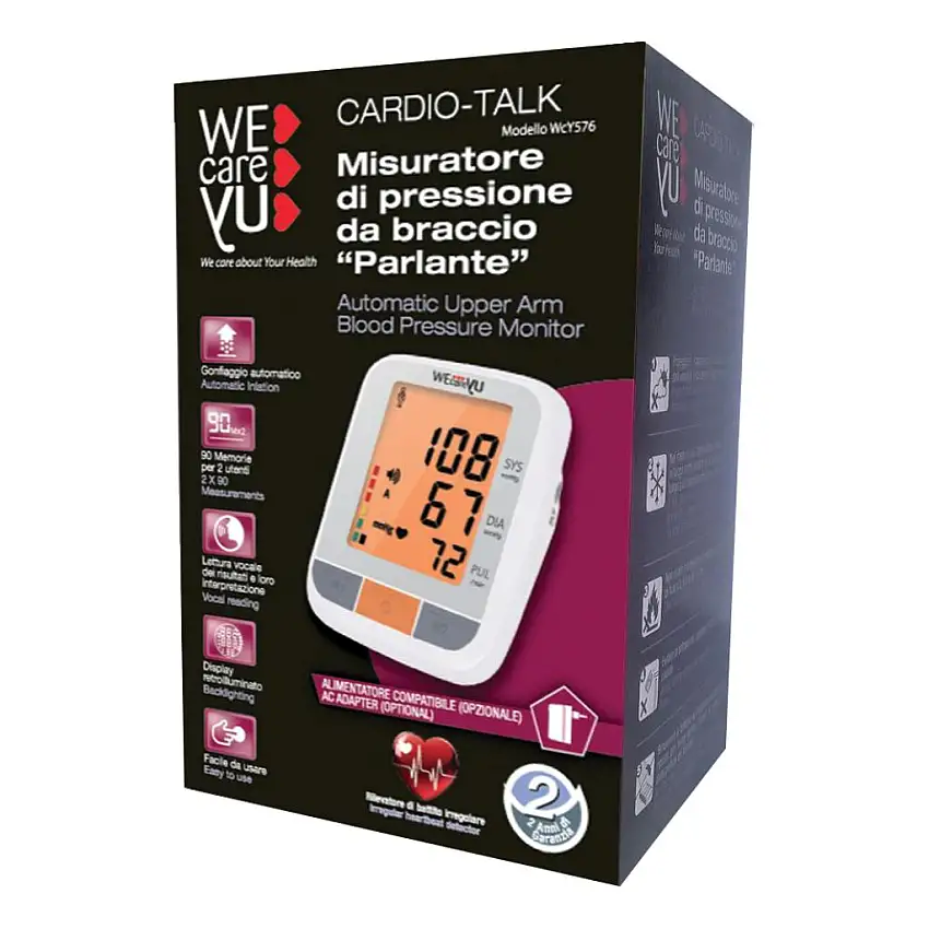 MISURATORE PRESSIONE BRACCIO PARLANTE WECAREYU CARDIO-TALK