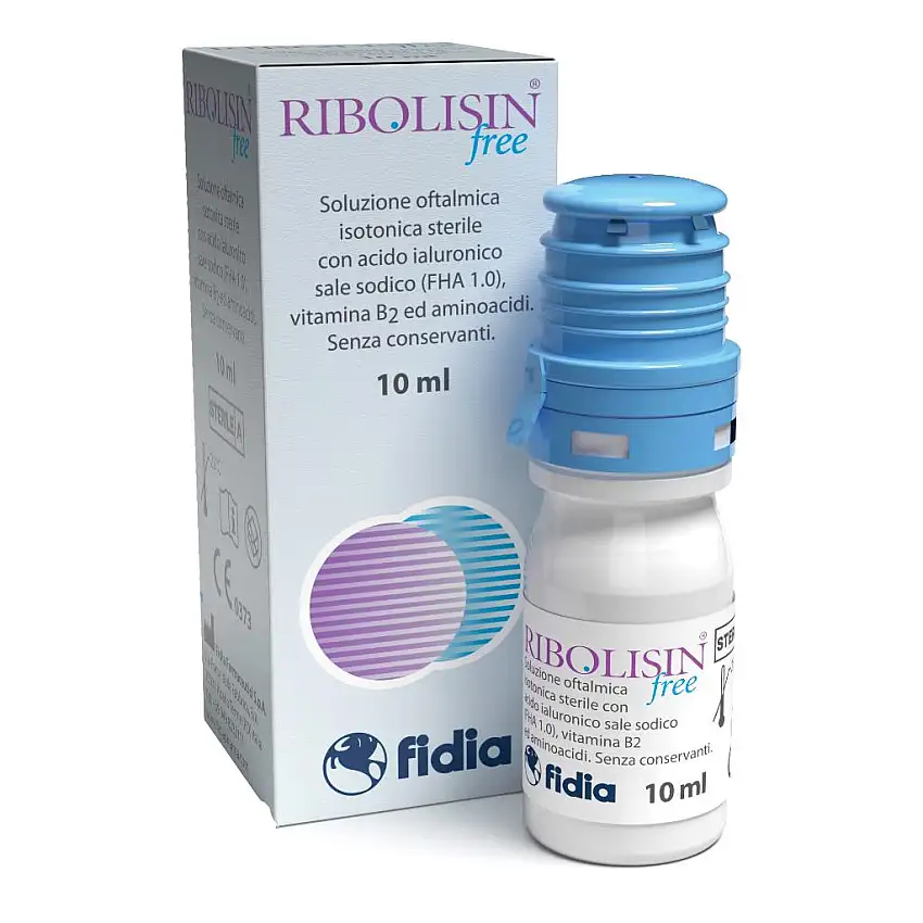 COLLIRIO SOLUZIONE OFTALMICA RIBOLISIN FREE 10 ML