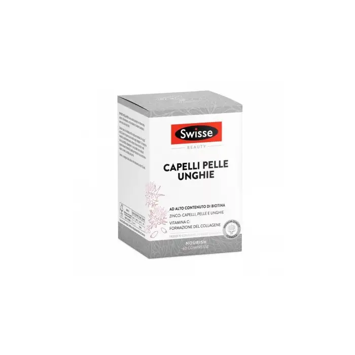 Swisse Capelli Pelle Unghie ad Alto Contenuto di Biotina 60 Compresse