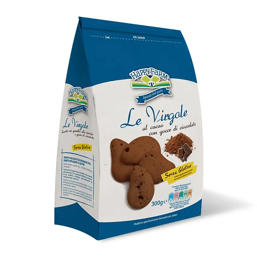 HAPPY FARM VIRGOLE AL CACAO CON GOCCE DI CIOCCOLATO 300 G