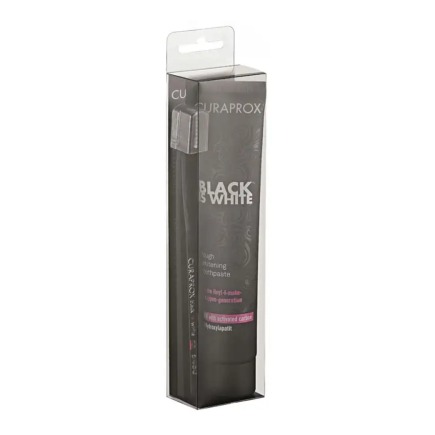 CURAPROX BLACK IS WHITE DENTIFRICI SBIANCANTI 1 DENTIFRICIO DA 90ML + 1 SPAZZOLINO