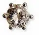 BJT958S ORECCHINI CROWN ZIRCON STAINLESS STEEL