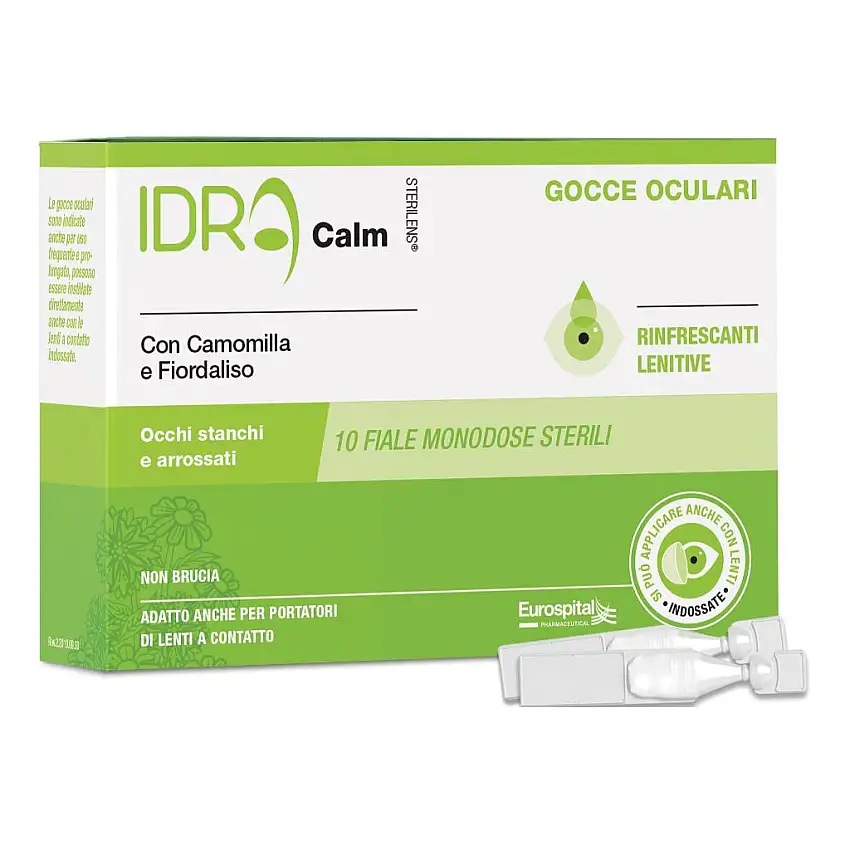 GOCCE OCULARI RINFRESCANTI STERILENS IDRA CALM CAMOMILLA E FIORDALISO 10 FIALE MONODOSE DA 0,33 ML