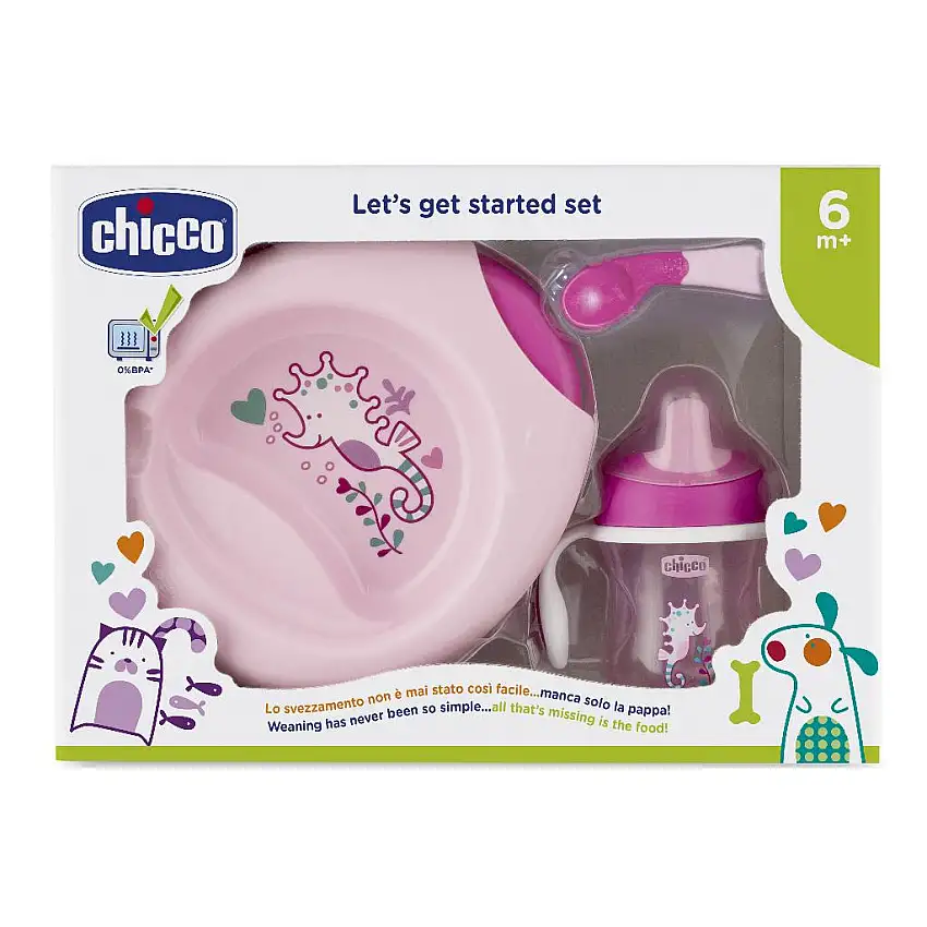 CHICCO SET PAPPA 6M+ ROSA CON CUCCHIAIO ROSA