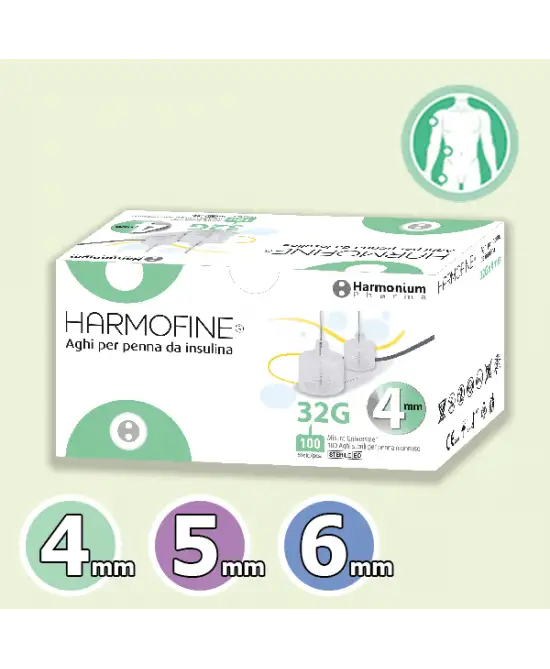 AGO HARMOFINE PENNA DA INSULINA GAUGE 32 4MM 100 PEZZI