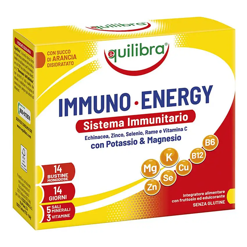 IMMUNO ENERGY SISTEMA IMMUNITARIO POTASSIO & MAGNESIO 14 BUSTINE MONODOSE