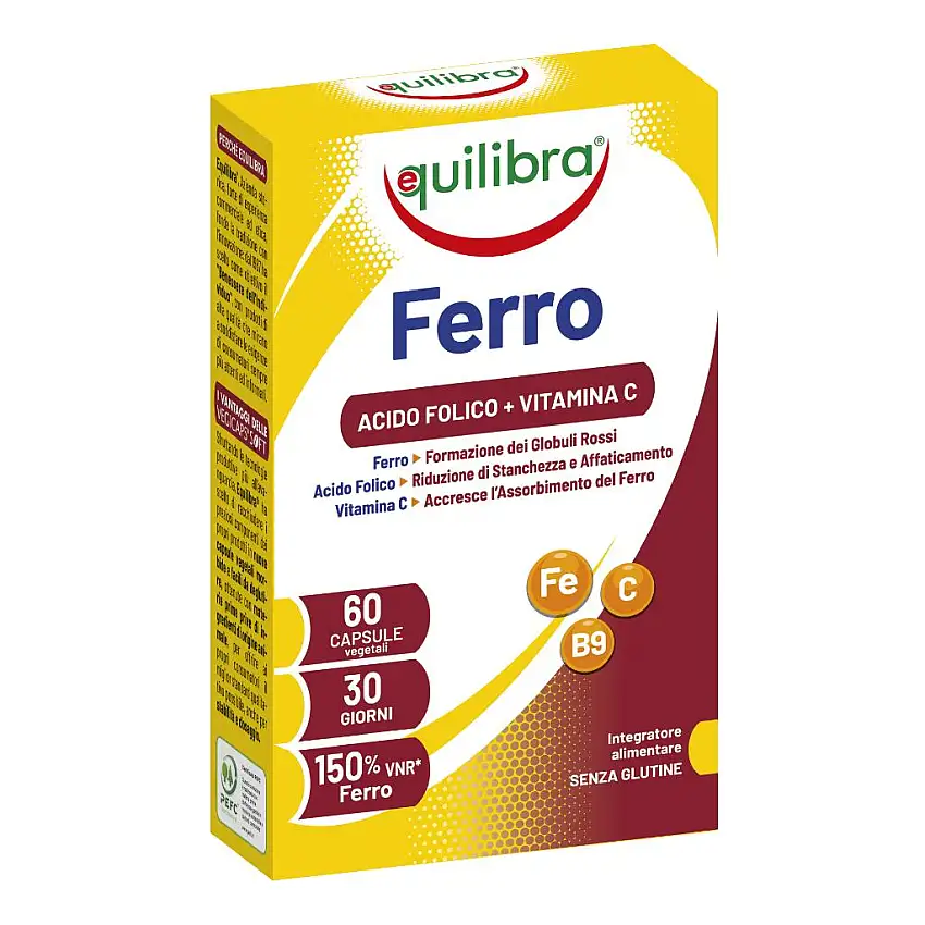 FERRO CON ACIDO FOLICO + VITAMINA C 60 CAPSULE