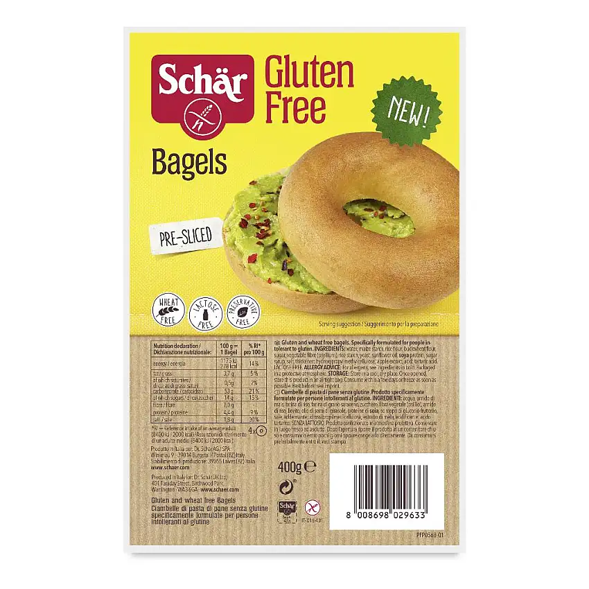 SCHAR BAGELS SENZA LATTOSIO 4 PEZZI DA 100 G