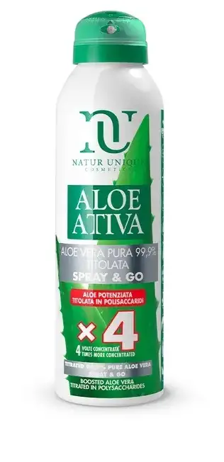 NATUR UNIQUE SPRAY&GO ALOE POTENZIATA TITOLATA 4X 150 ML