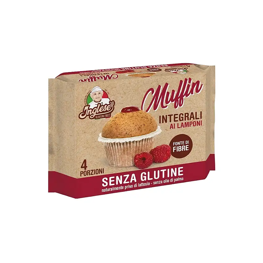 INGLESE MUFFIN INTEGRALI FARCITI AL LAMPONE 4 PEZZI DA 40 G