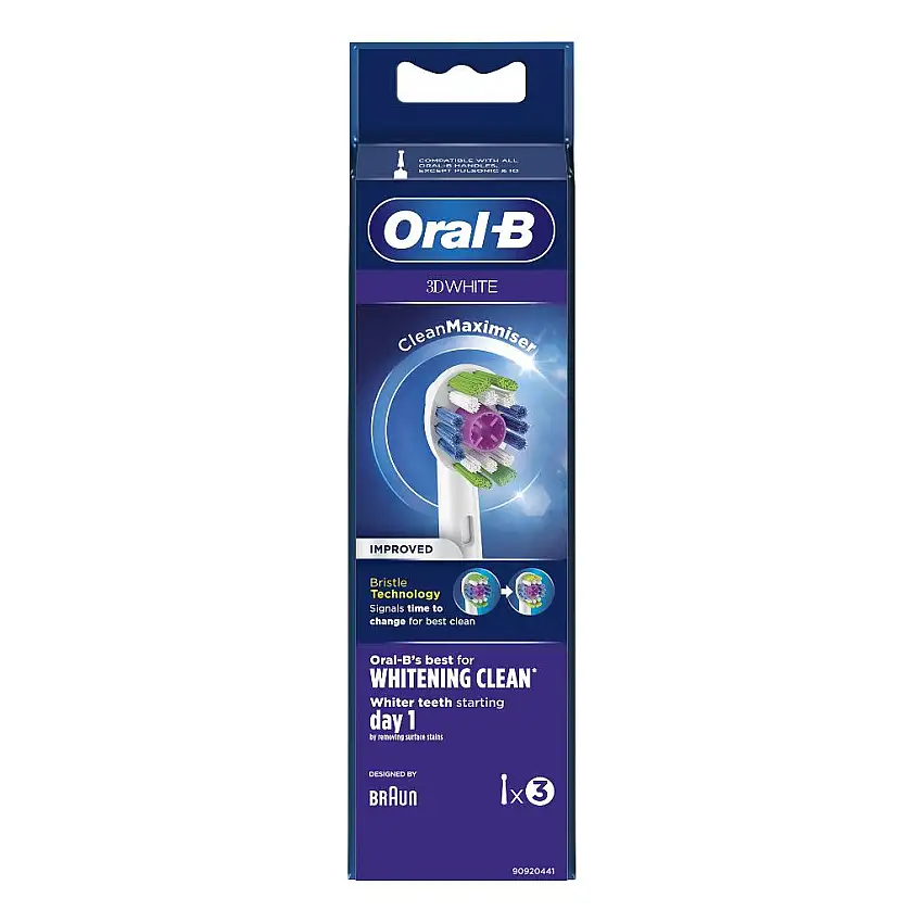 ORALB 3DWHITE EB18 TESTINA PER SPAZZOLINO ELETTRICO 3 PEZZI