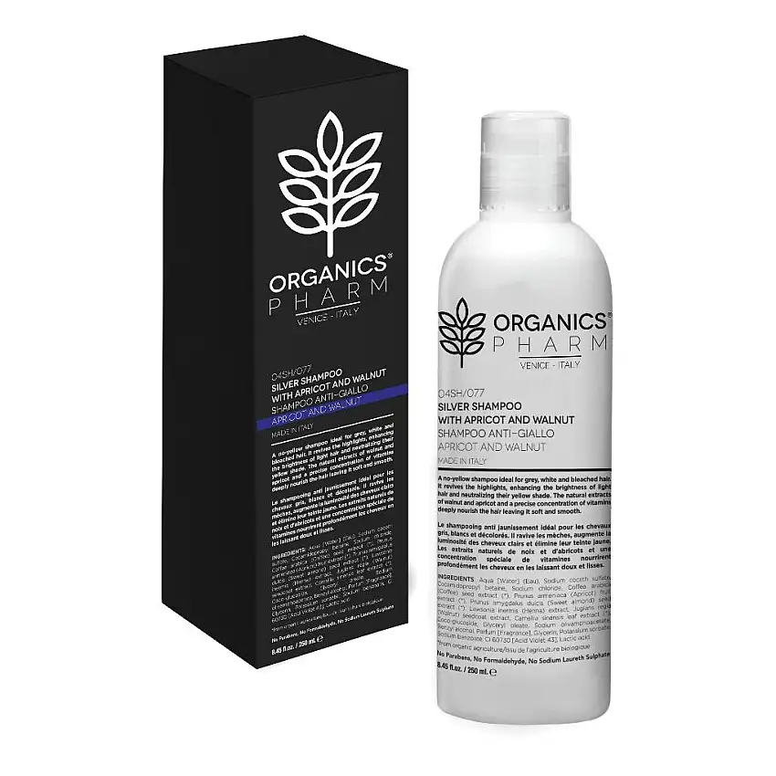 ORGANICS PHARM SILVER SHAMPOO WITH WALNUT AND APRICOT ANTI GIALLO 250 ML