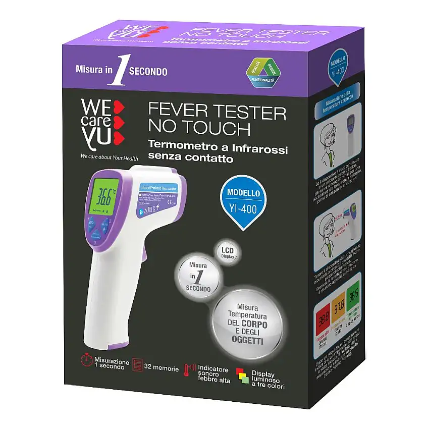 TERMOMETRO A INFRAROSSI SENZA CONTATTO WECAREYU FEVER TESTER NO TOUCH 1 PEZZO